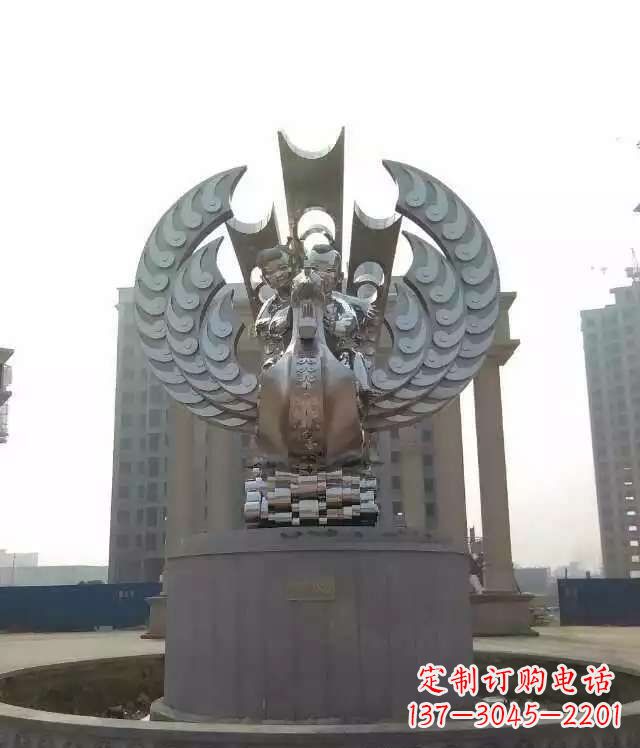 威海欣赏美丽的不锈钢凤凰雕塑