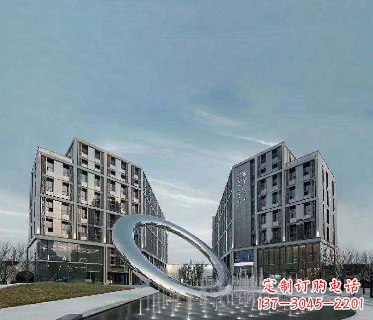 威海完美和谐的圆环景观雕塑