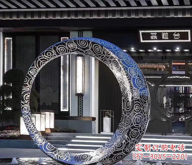 威海精致圆环喷泉雕塑陪伴你的绿色城市