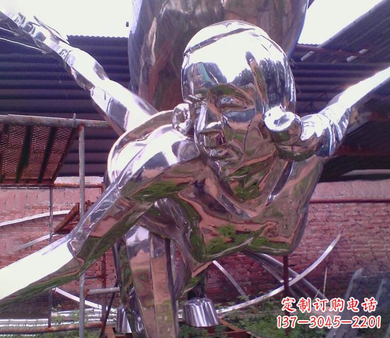 威海彰显经典风采的不锈钢运动员雕塑