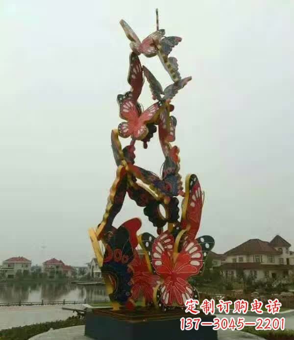 威海中领雕塑:精美不锈钢蝴蝶雕塑