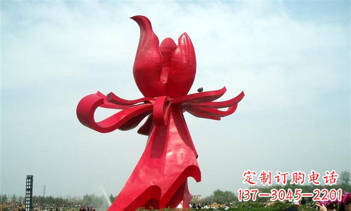 威海艺术精品--中领雕塑专业定制紫荆花雕塑