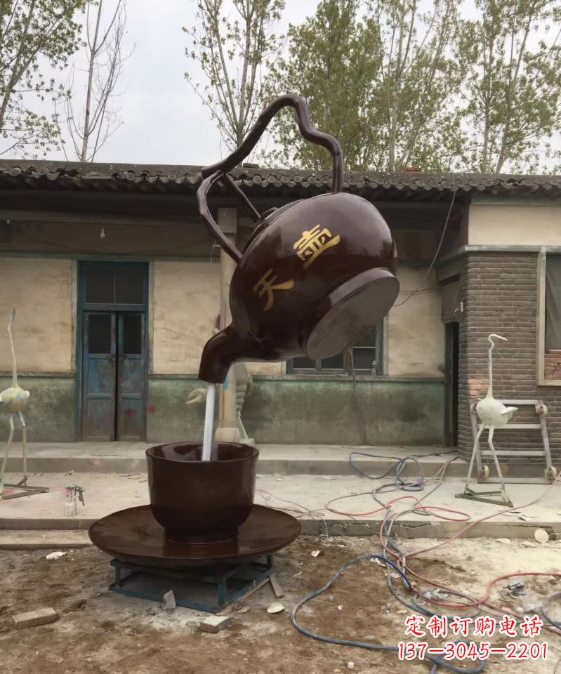威海茶壶精美铜雕,为您打造经典景观雕塑