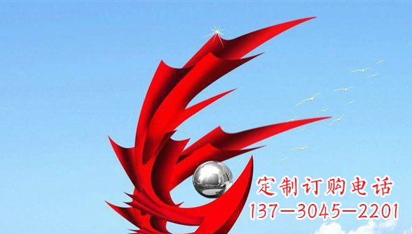 威海传统凤凰不锈钢雕塑,带来中国传统文化的神秘气息