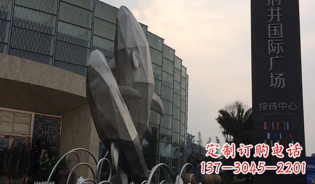威海品质超凡的不锈钢海豚雕塑