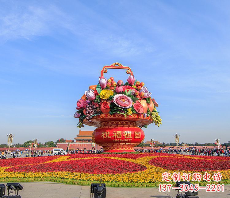 威海大型不锈钢花篮雕塑,艺术缔造美好景观