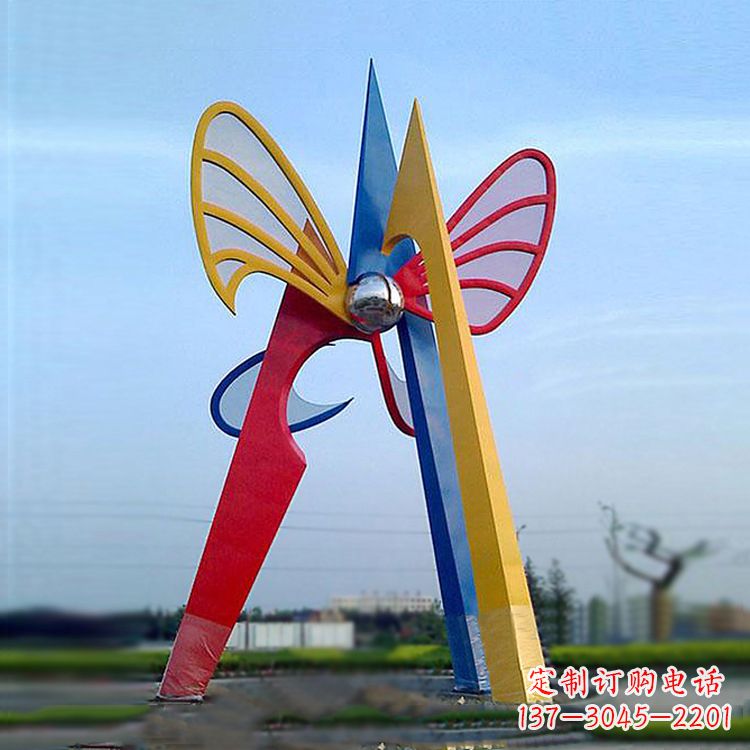 威海广场大型抽象蝴蝶景观雕塑