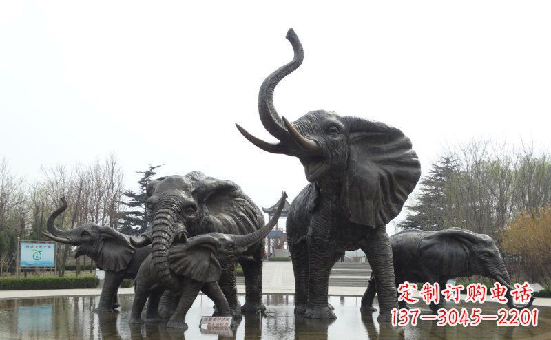 威海大象玻璃钢雕塑,艺术定制精品