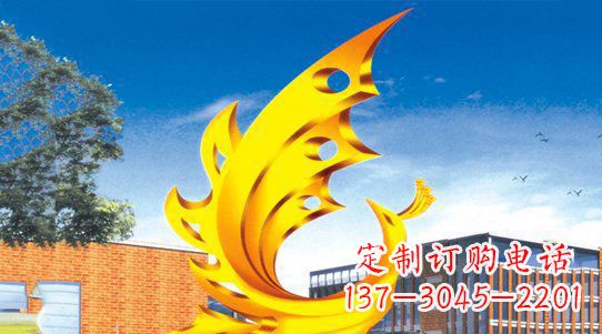 威海浩瀚神秘的凤凰不锈钢雕塑
