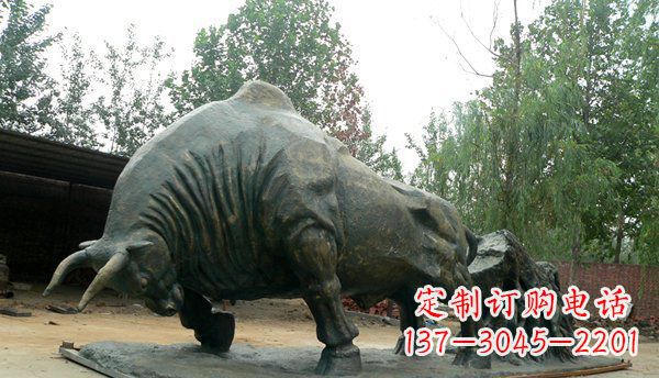 威海铜雕牛雕塑-领雕塑定制