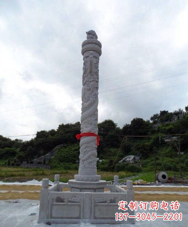威海高质感汉白玉华表雕塑,让您的空间时尚更有品位