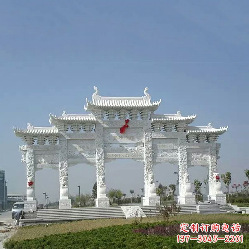 威海精美石牌坊雕塑,美化您的空间