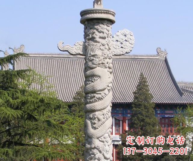 威海广场华表景观石雕 (2)