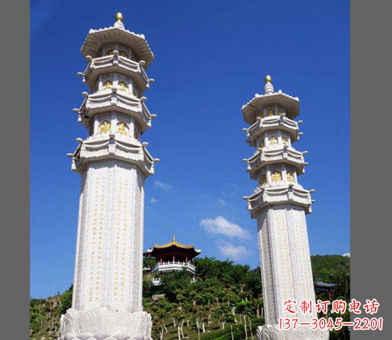 威海广场景观大理石宝塔石雕