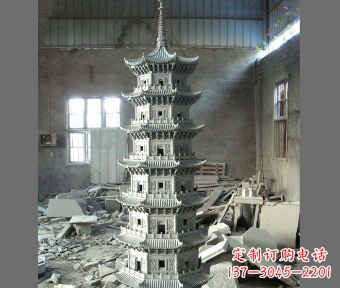 威海广场景观多层宝塔石雕