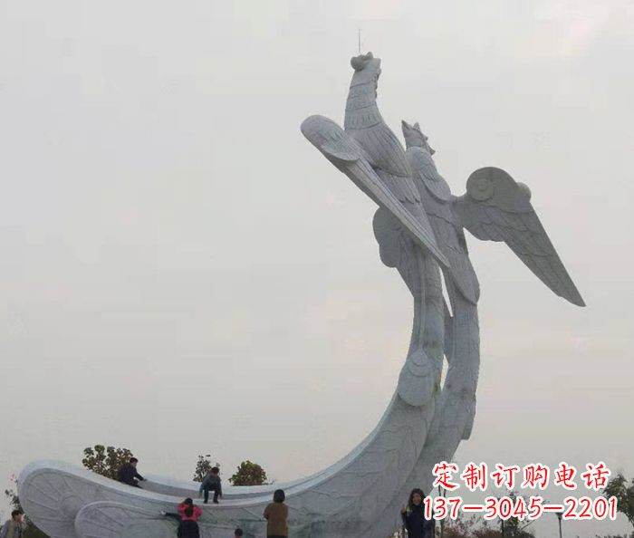 威海中领雕塑:凤凰石雕,精美瑰丽的艺术品