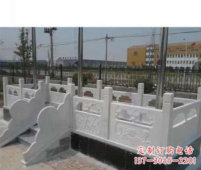 威海完美的城市景观--汉白玉升旗台石雕