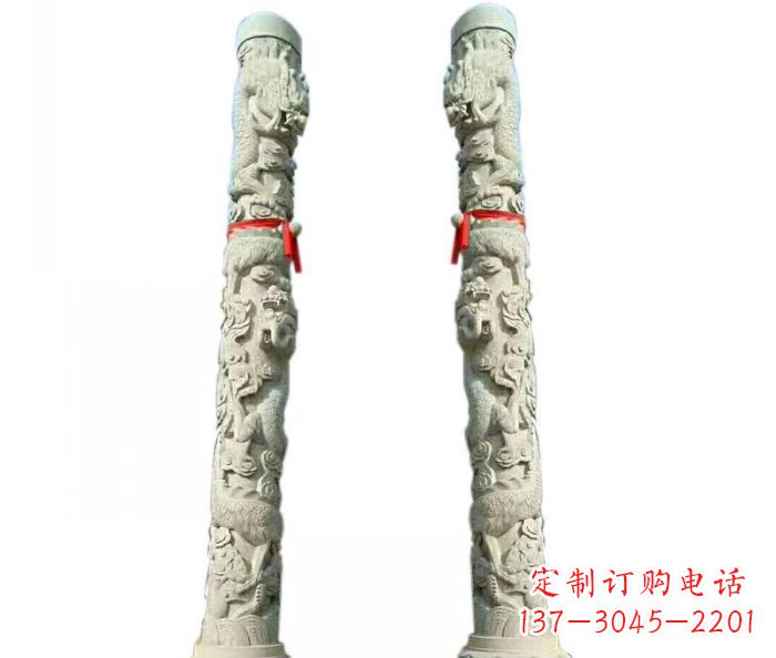 威海时尚的盘龙柱石雕,给你不一样的空间