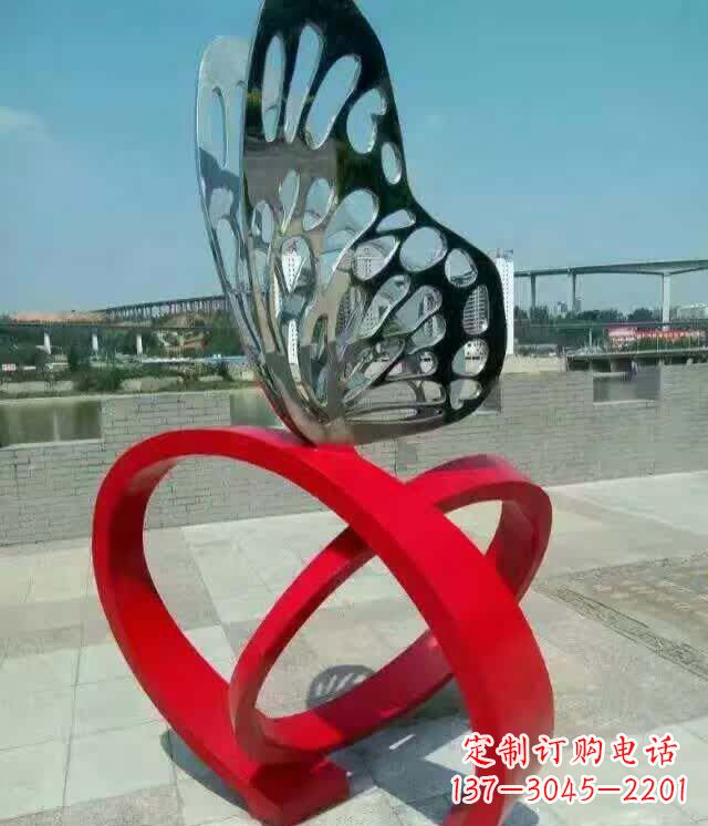 威海中领雕塑|以不锈钢打造的高端蝴蝶雕塑