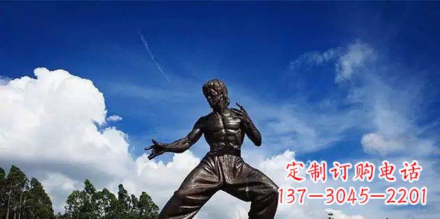 威海流派经典不朽:李小龙名人铜雕
