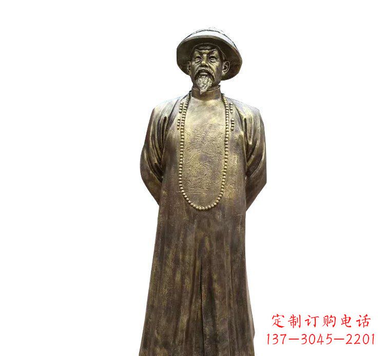 威海广场林则徐铜雕