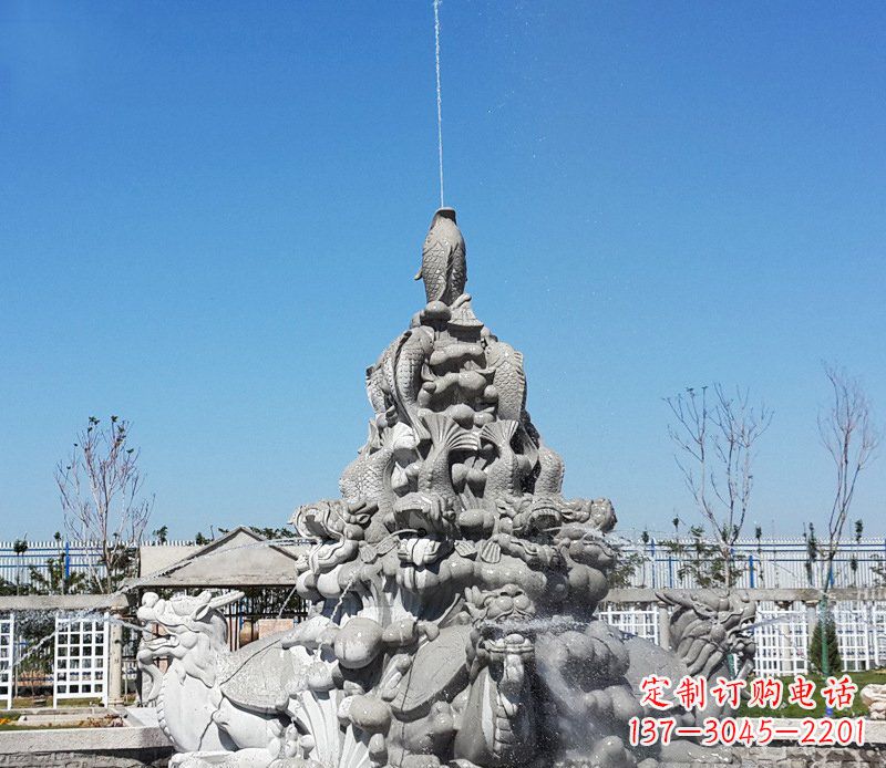威海广场龙龟喷泉石雕