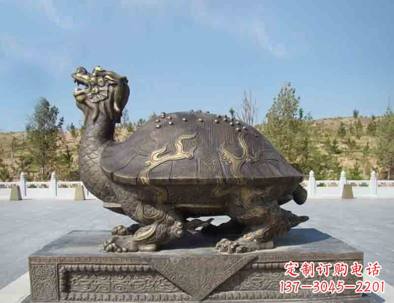 威海广场龙龟铜雕塑