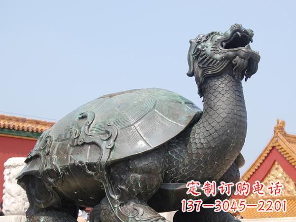 威海广场龙龟铜雕222