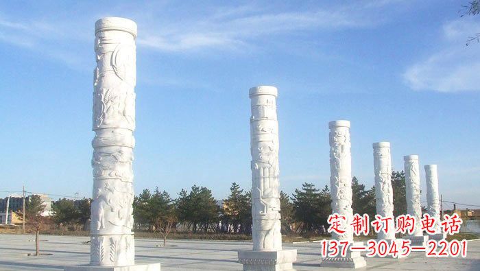 威海广场龙柱石雕