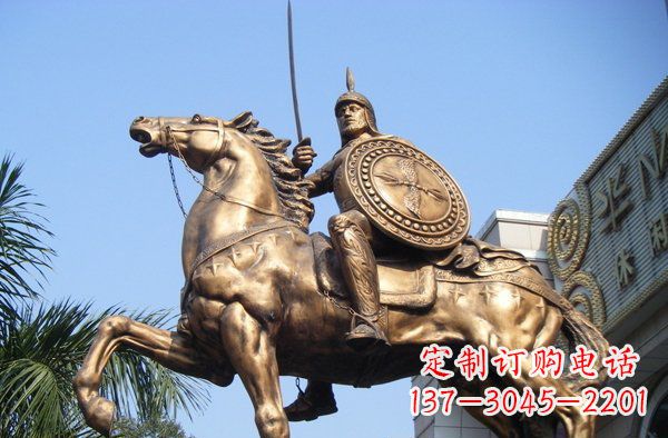 威海广场罗马战士人物景观铜雕