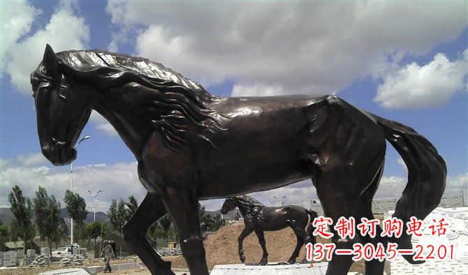 威海广场马动物铜雕 (3)