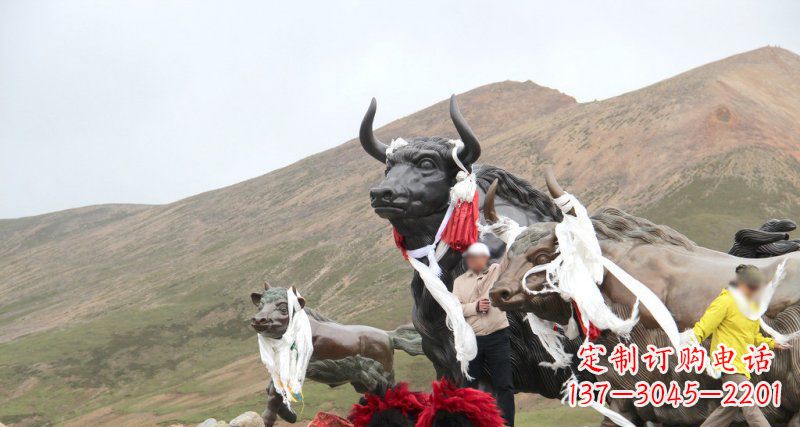 威海完美纪念:牦牛景观铜雕