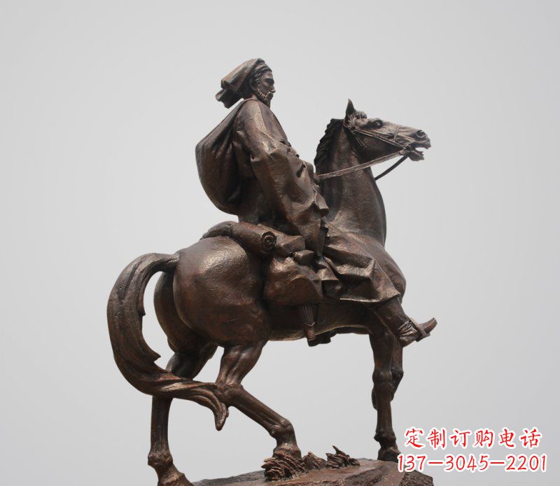 威海典雅欧式骑马人雕塑