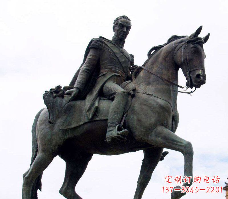 威海中领雕塑:西方风格骑马铜雕