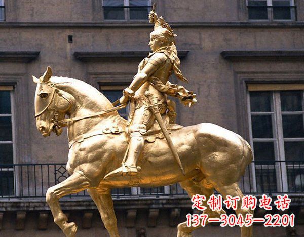 威海中领雕塑:高端骑马凯撒雕塑