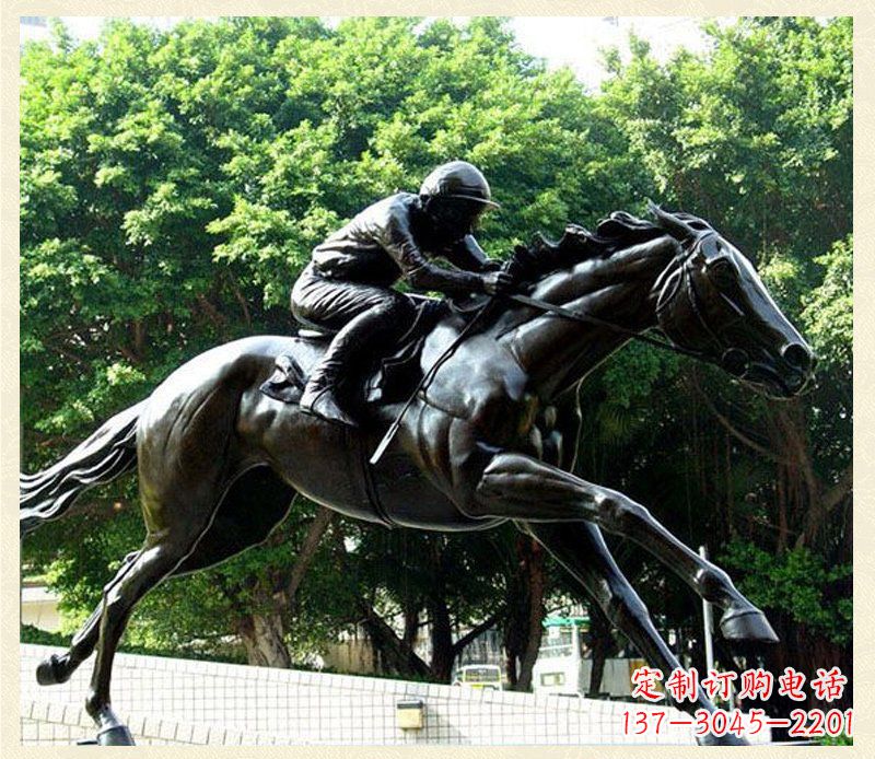 威海精致骑马铜雕,把自然艺术带入生活