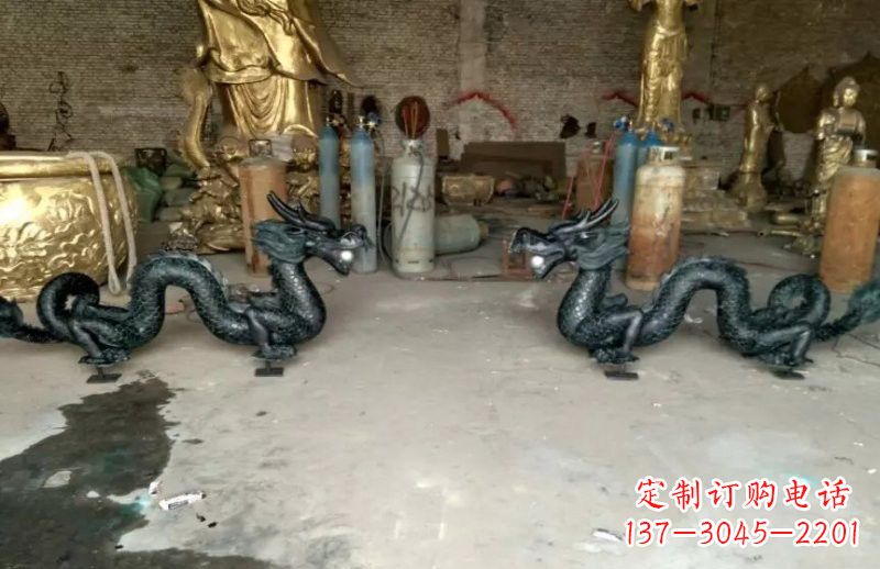 威海中领雕塑精美定制双龙戏珠雕塑