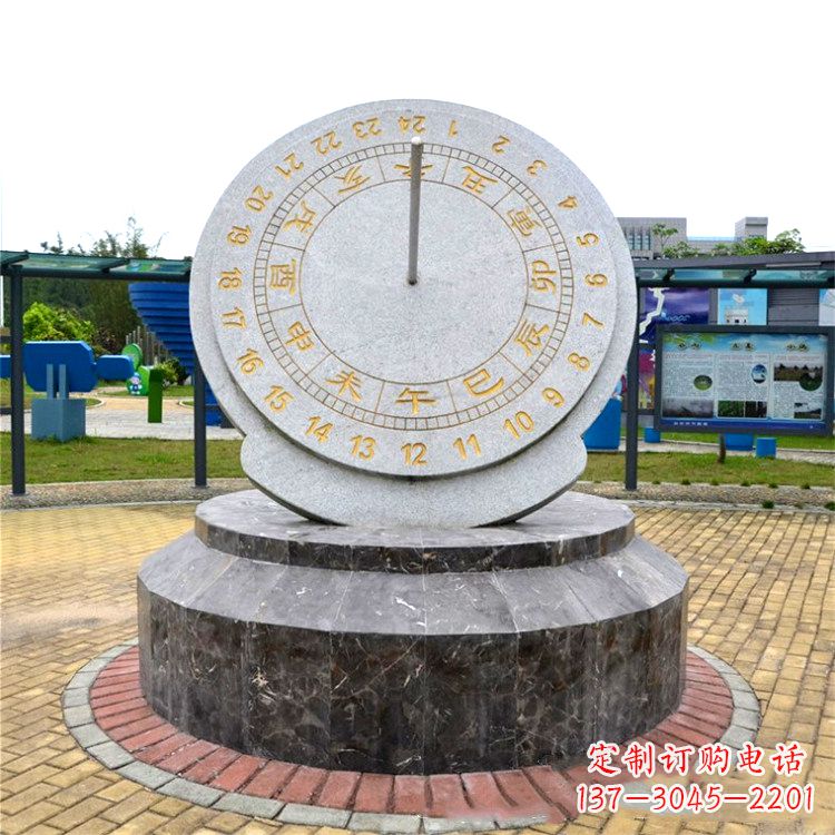 威海与众不同的精美日晷石雕塑