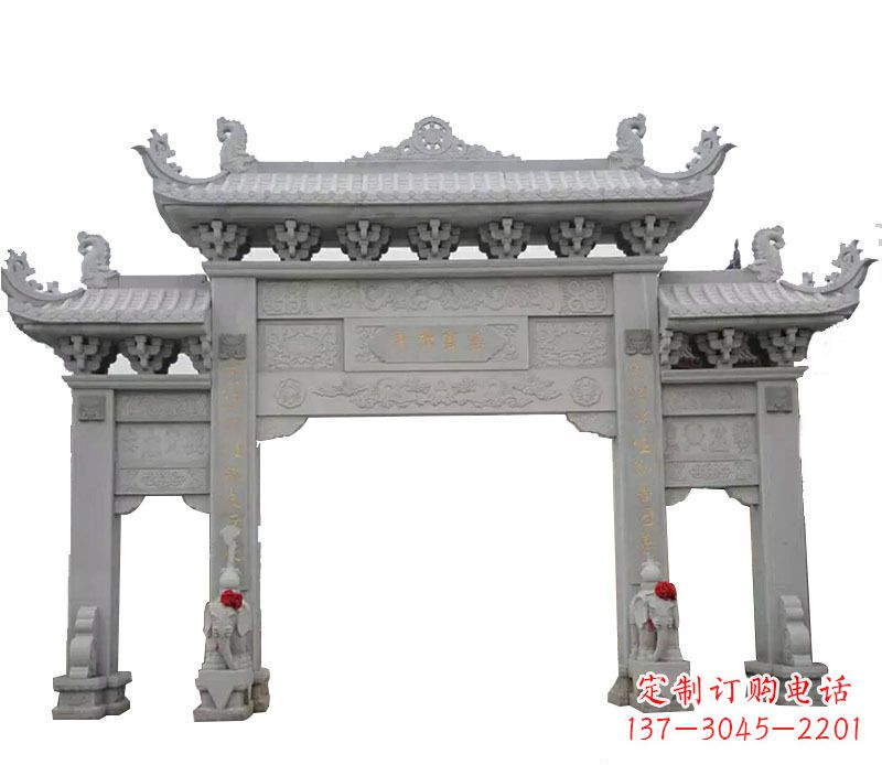 威海广场牌坊石艺雕塑,增添非凡的景观魅力