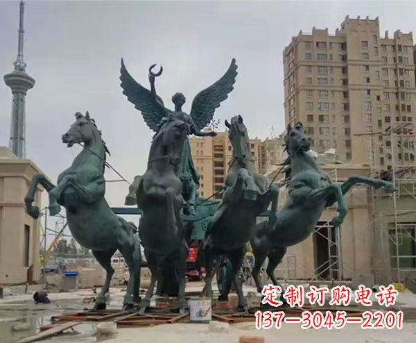 威海广场太阳神阿波罗战车铜雕