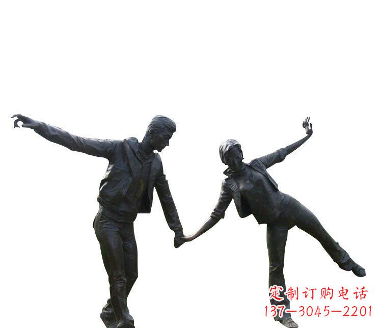 威海铜恋人雕塑,完美呈现浪漫爱情