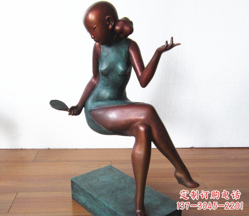威海高雅美女铜雕,展现优雅唯美