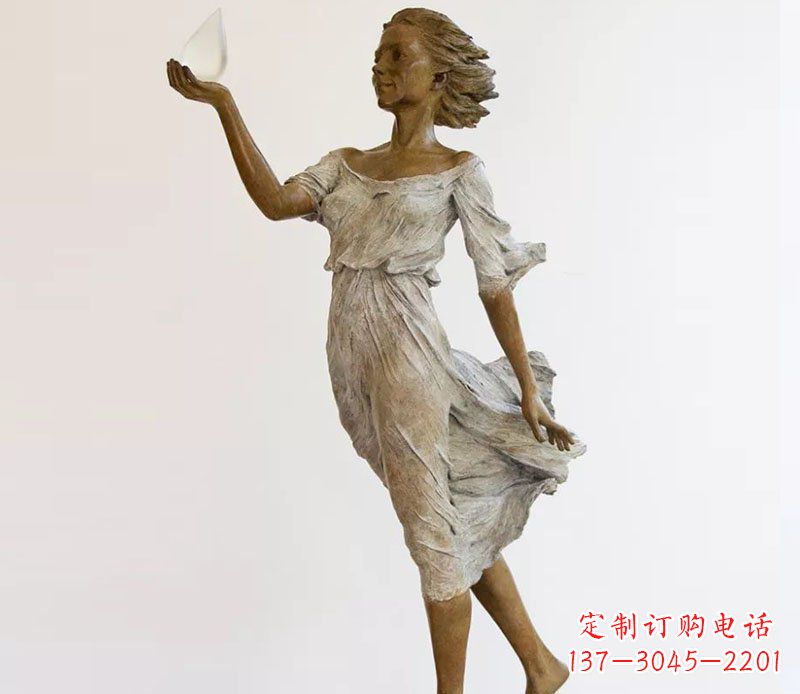 威海精美铜质西方美女雕塑