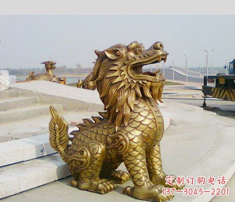 威海广场铸铜狮子雕塑