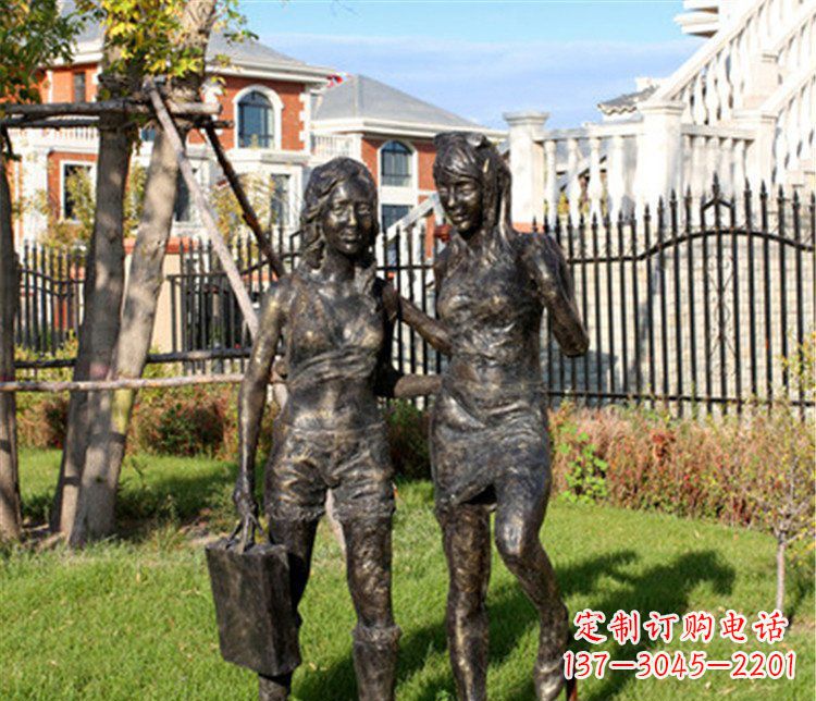 威海精致温润的女孩铜雕