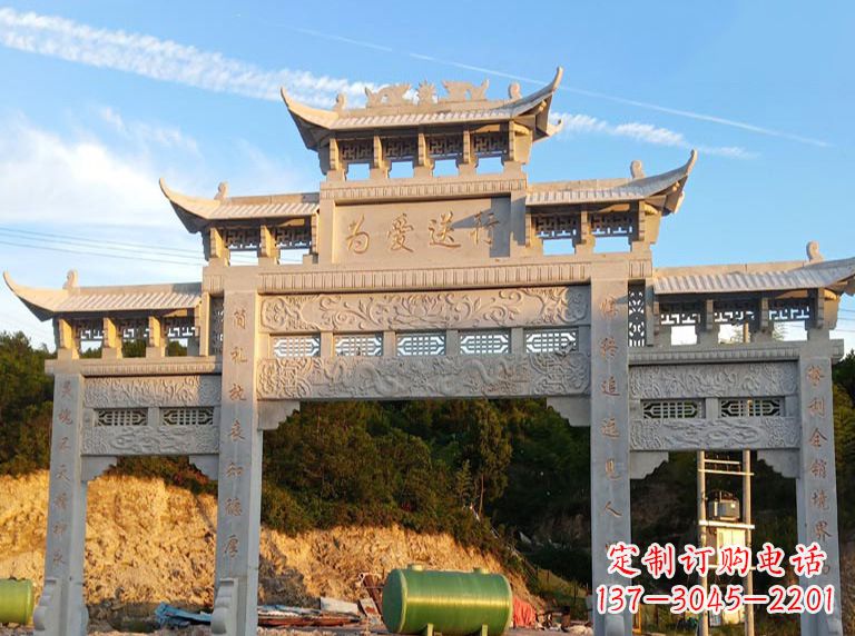 威海海北石雕牌坊——高品质定制雕塑
