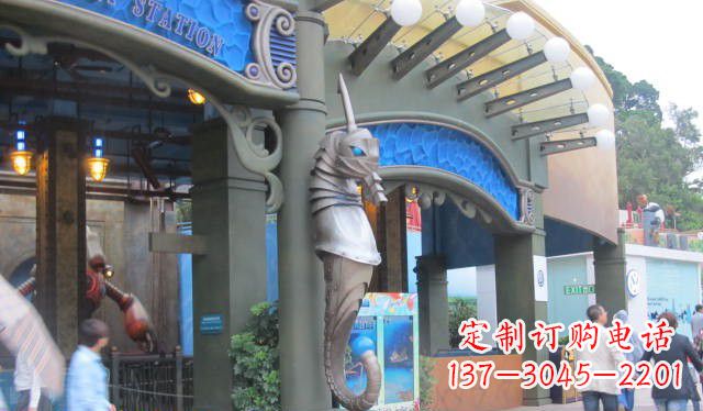 威海海马铜雕