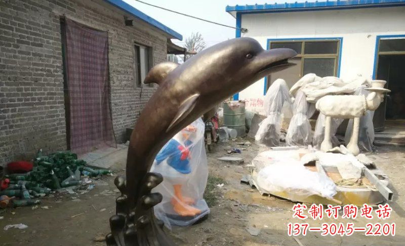 威海海豚精美铜雕,给你不一样的视觉享受