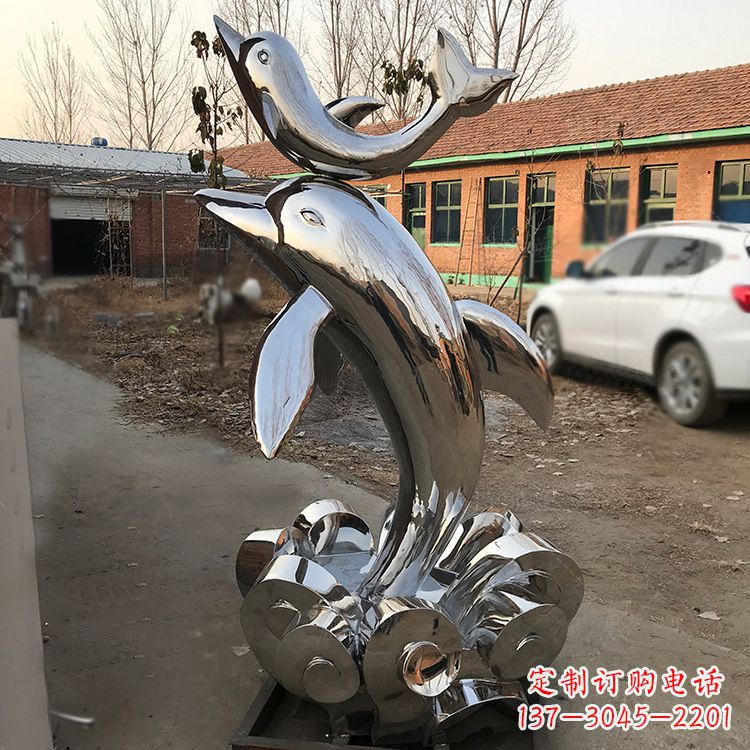 威海海豚不锈钢雕塑,带来动人惊喜
