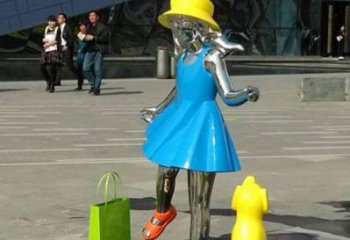 威海中领雕塑：极致的不锈钢小女孩雕塑